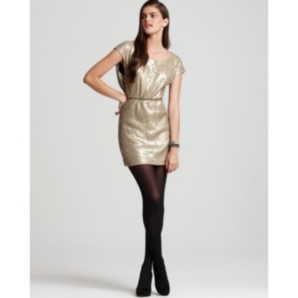 REBECCA MINKOFF • Gold & Black Sequin Dress - Picture 7 of 8